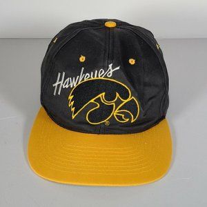 Iowa Hawkeyes Black Gold Baseball Football Adjustable Snapback Cap Hat